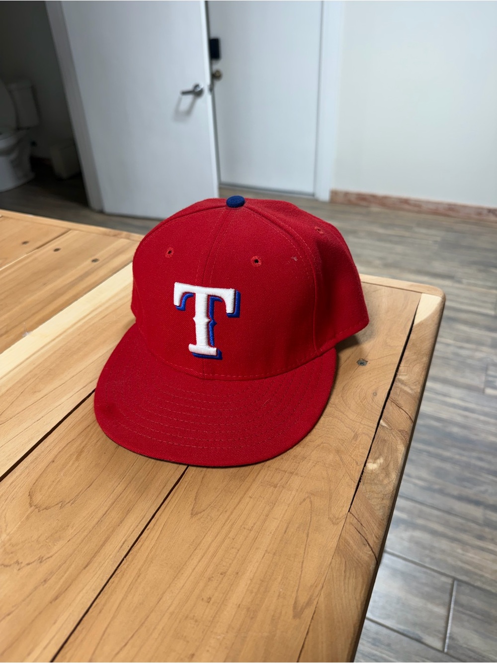 Texas Rangers New Era 59FIFTY Red Fitted Baseball Hat MLB